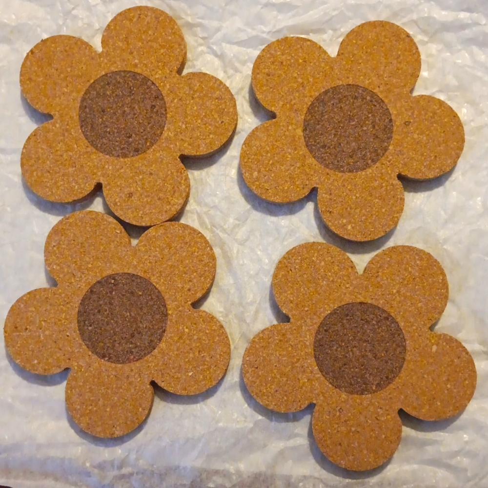 Set of 4 Flower Coasters